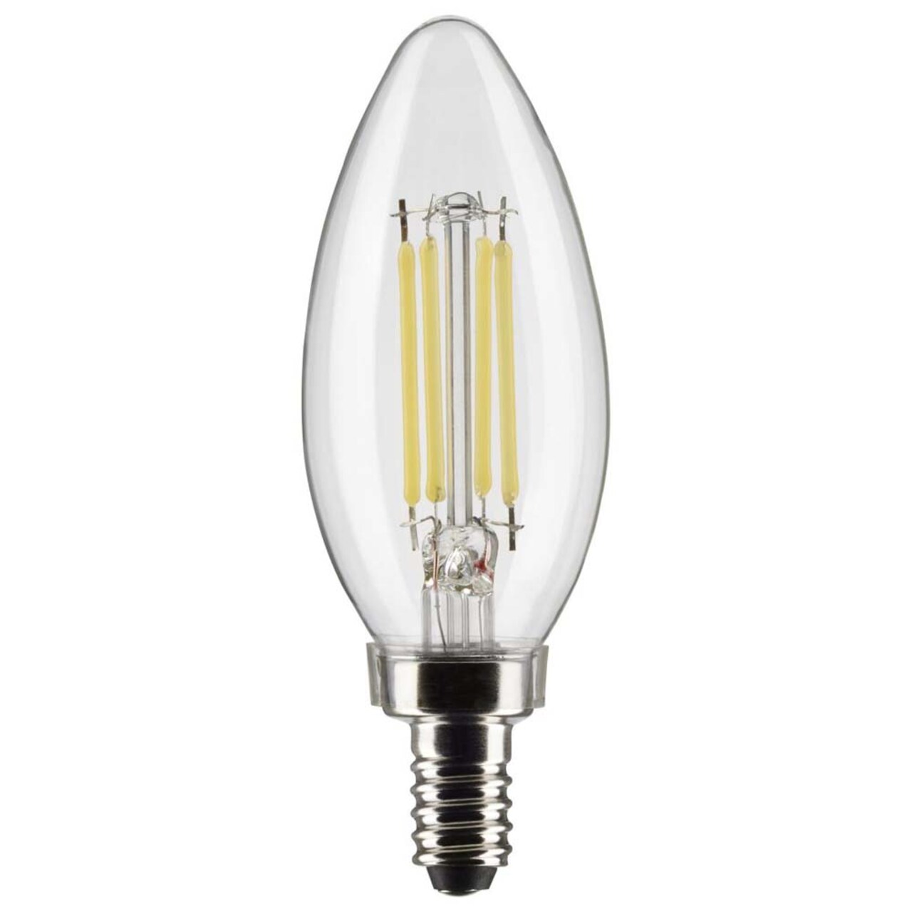 2Pk - 5.5W B11 LED Clear Candelabra Base 5000K 500 Lumens 120v